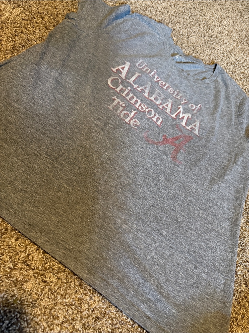 Alabama Crimson Tide vintage look gray tee (XXL)